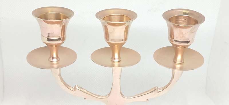 Vintage brass miniature candle holder