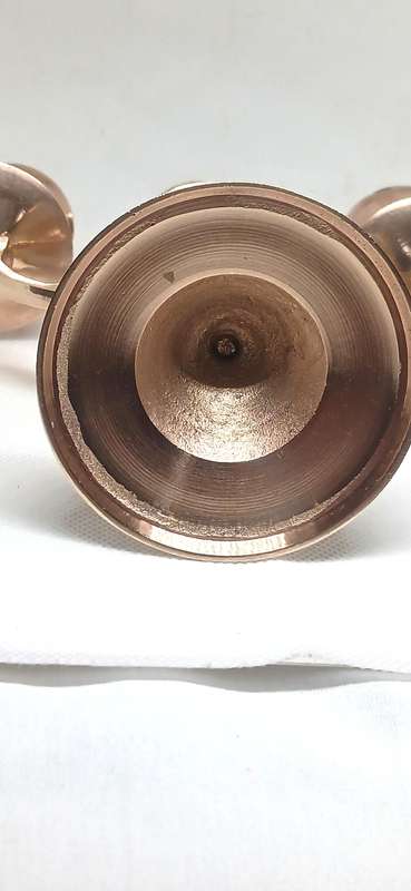 Vintage brass miniature candle holder