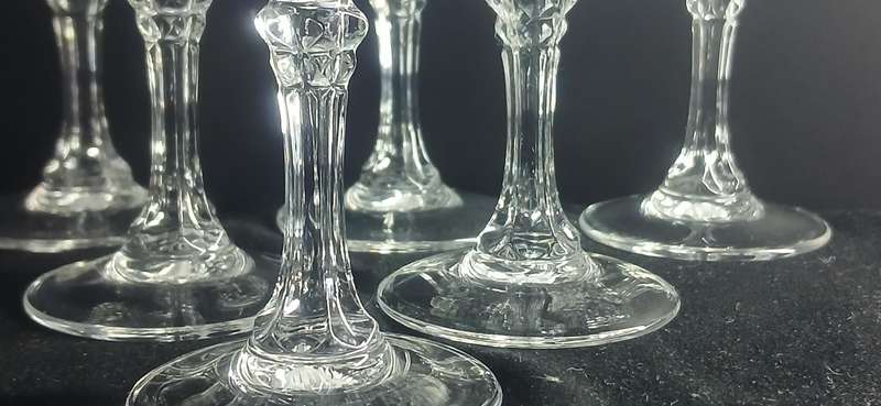 Vintage Cristal D'Arques sherry glasses