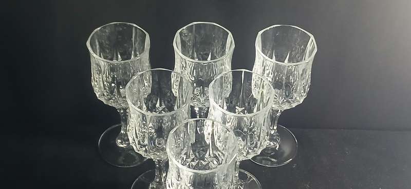Vintage Cristal D'Arques sherry glasses