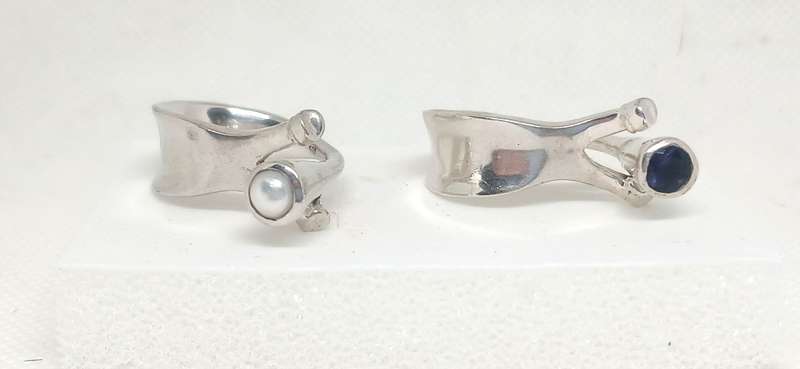 Sterling silver chunky rings with stones