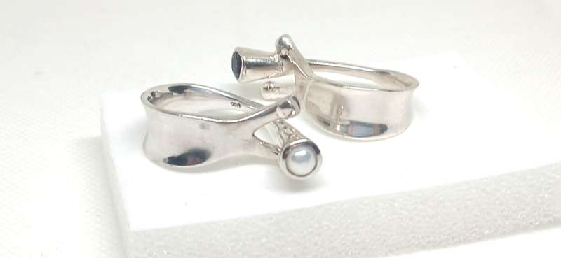 Sterling silver chunky rings with stones