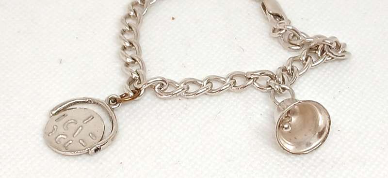 Sterling silver charm bracelet