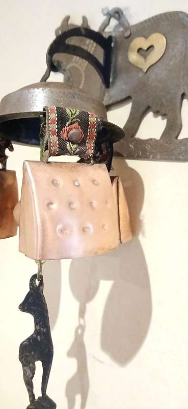 Vintage Alpine cowbell wind chime