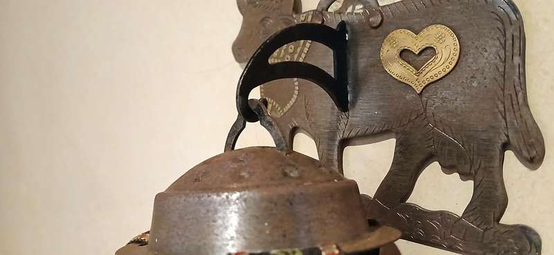 Vintage Alpine cowbell wind chime