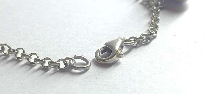 Sterling silver heart charm bracelet
