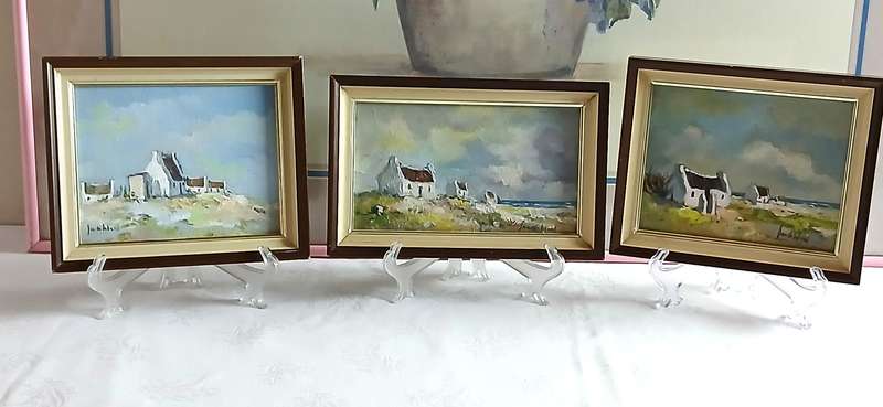Vintage Jan de Waal miniature paintings