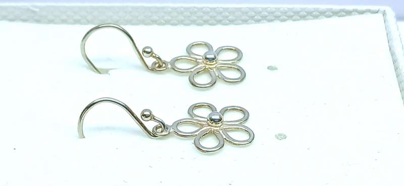 Sterling silver flower earrings