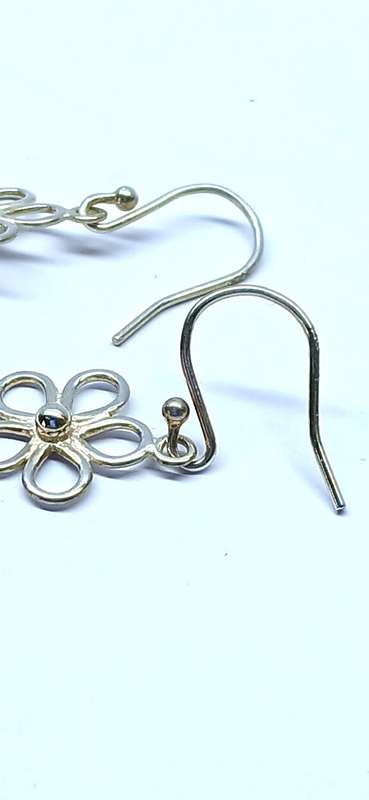 Sterling silver flower earrings