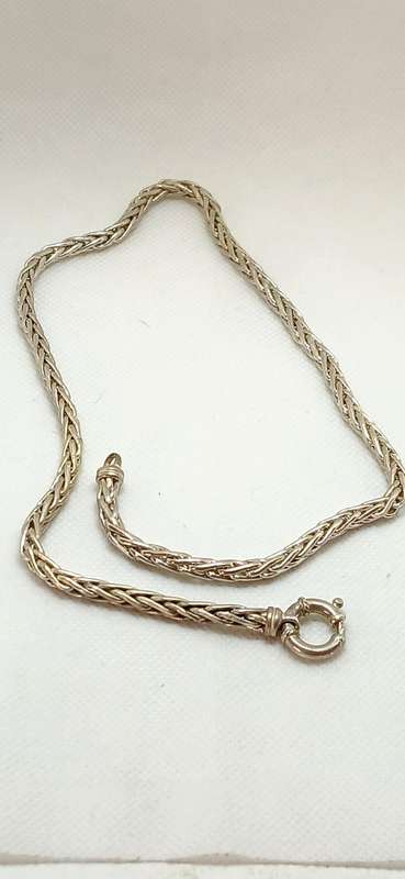 Sterling silver curb braid necklace
