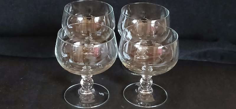 Vintage crystal dessert glasses