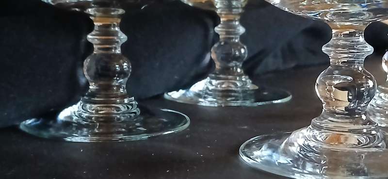 Vintage crystal dessert glasses