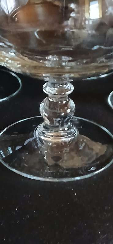 Vintage crystal dessert glasses