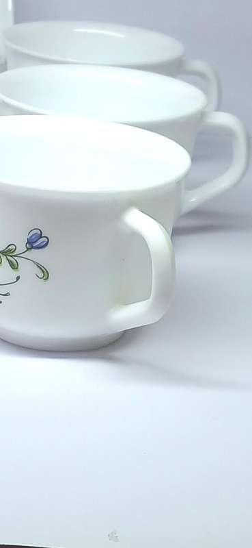 Vintage Arcopal milk glass tea set