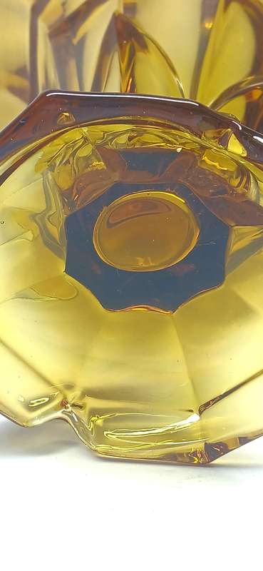 Vintage amber glass vase