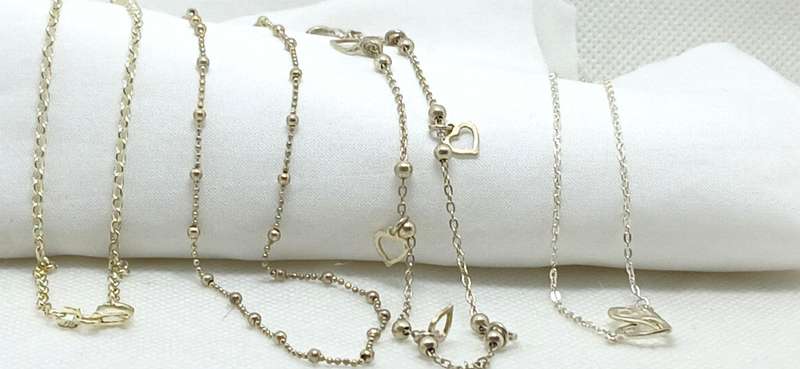 Sterling silver anklets