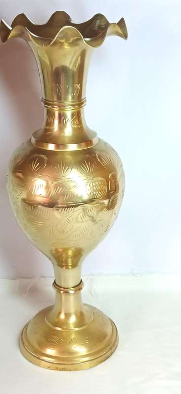 Vintage large Indian brass vase