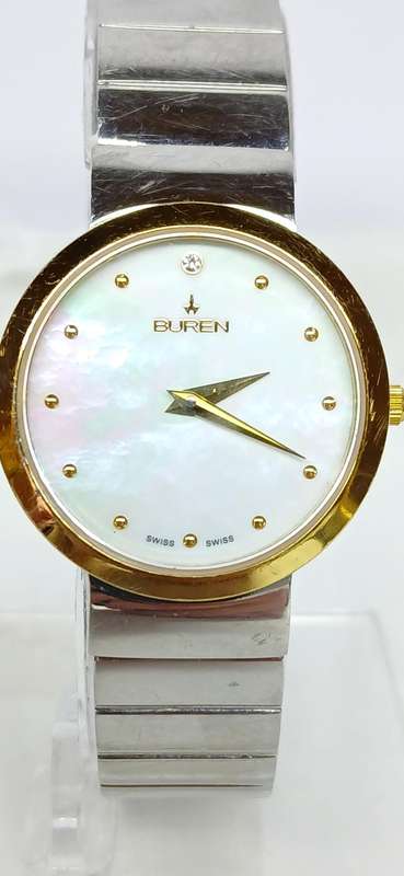 Buren ladies stainless steel watch