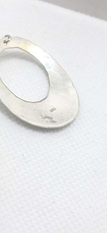 Sterling silver 'hammered' styled earrings