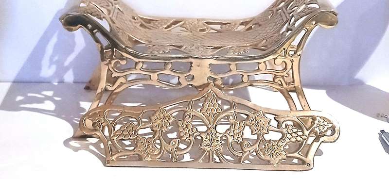 Vintage brass Victorian style ornament bench