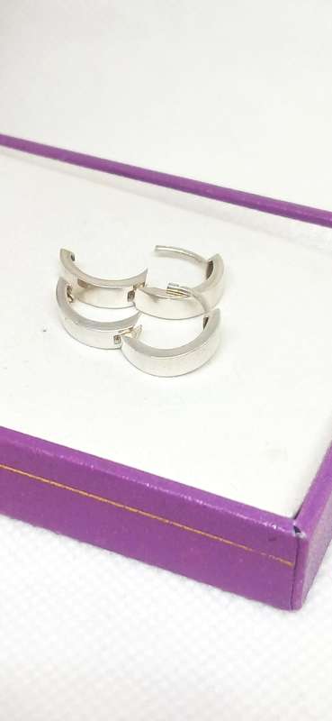 Sterling silver huggie earrings