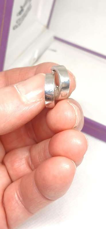 Sterling silver huggie earrings