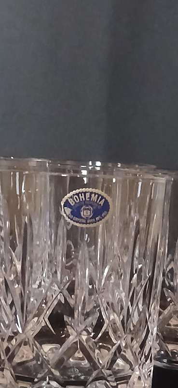 Vintage Bohemia whiskey glasses