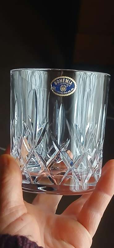 Vintage Bohemia whiskey glasses