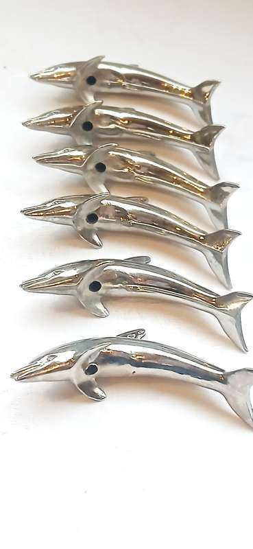 Vintage dolphin name card holders