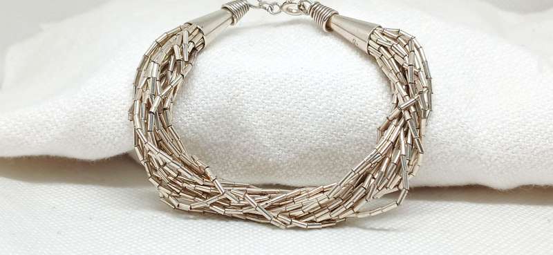 Sterling silver multi layered bracelet