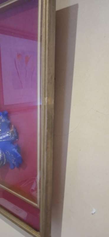 Vintage framed porcelain masks