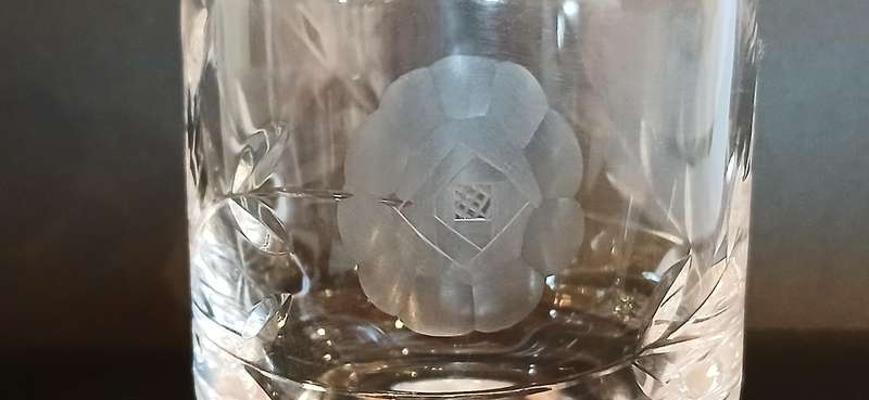 Vintage crystal small wine decanter