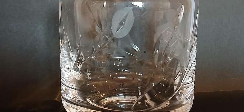 Vintage crystal small wine decanter