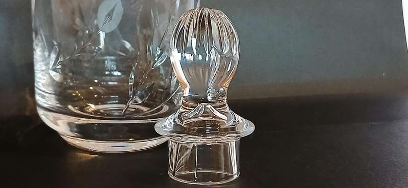 Vintage crystal small wine decanter
