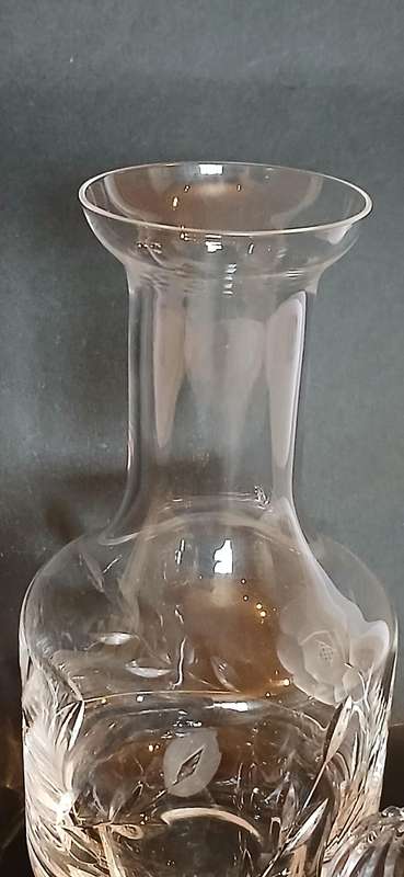 Vintage crystal small wine decanter