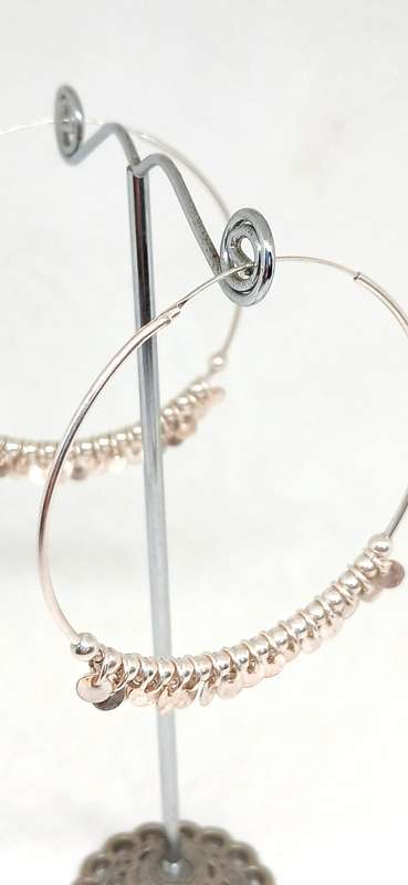 Sterling silver large hoop earrings