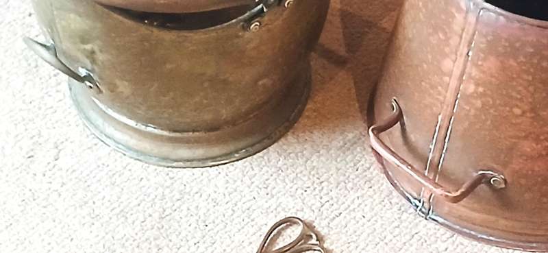 Antique/Vintage copper and brass coal scuttles