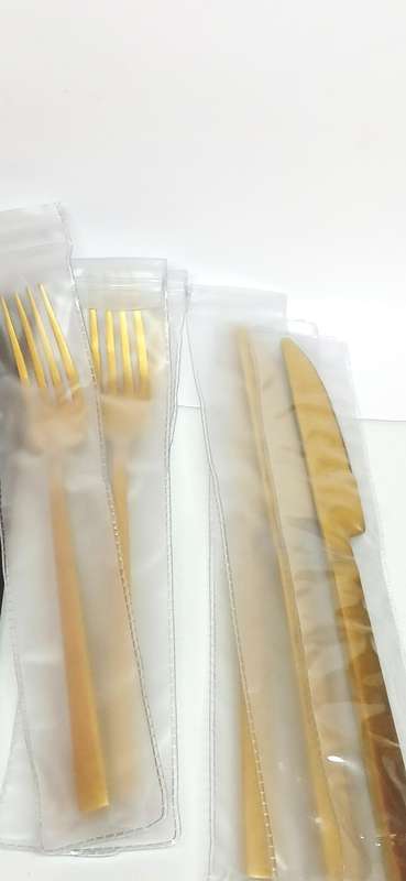 Nicholson Russell 18/10 gold over stainless steel cutlery set