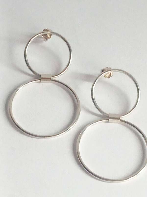 Sterling silver ring earrings