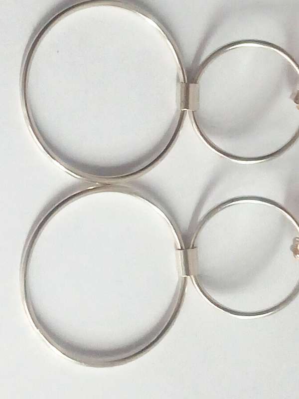 Sterling silver ring earrings