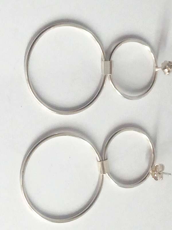 Sterling silver ring earrings
