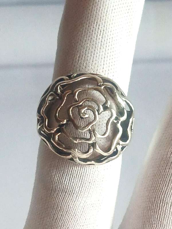 Sterling silver large domed ring