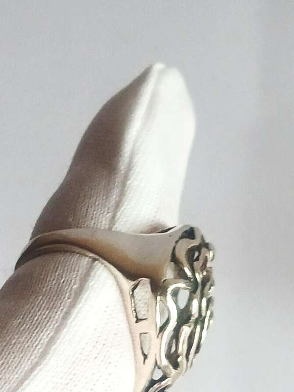 Sterling silver large domed ring