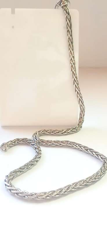 Sterling silver curb braid necklace