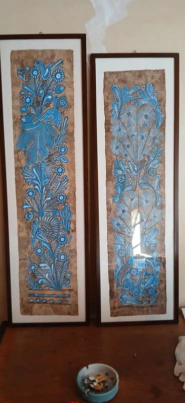 Vintage Mexican Folk art paintings