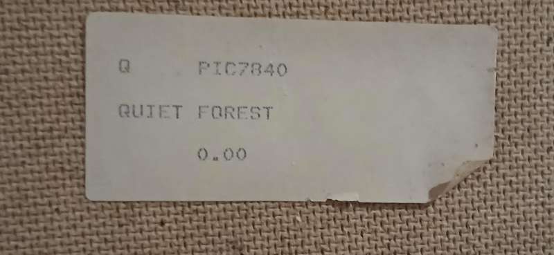 Vintage large framed print 'Quiet Forest' Gerald Coulson