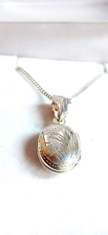 Sterling silver small locket on chain