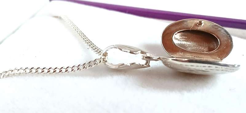 Sterling silver small locket on chain