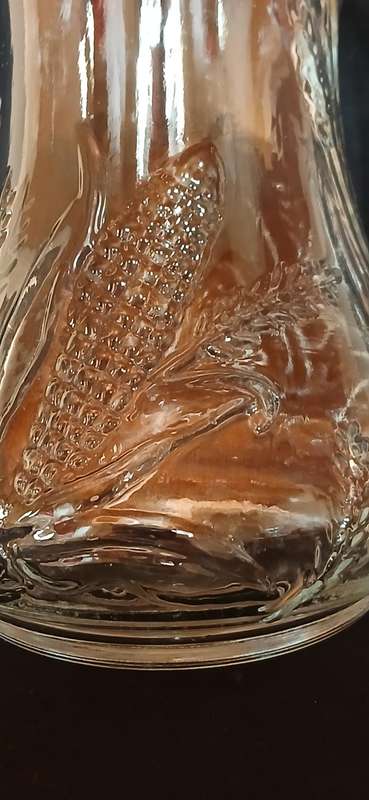 Vintage Italian embossed water pitcher