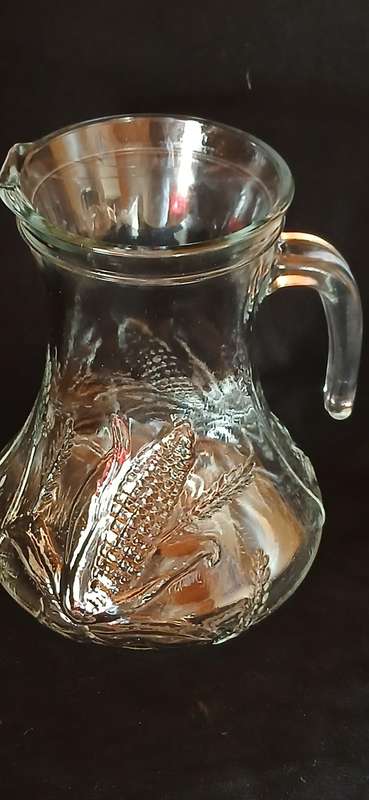 Vintage Italian embossed water pitcher